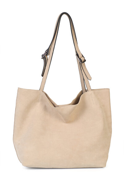 Ysmn Genuine Suede Leather Double Handle Wide Women's Shoulder Bag YC012035HSD