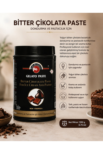 FO BİTTER ÇİKOLATALI KARIŞIM / PASTACILIK & DONDURMA 1250 GR