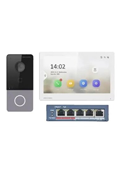 Hikvision DS-KIS213 7" 4 Tellli Analog Vİdeo İnterkom Kit
