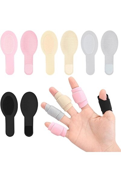 Arabest 8-Piece Ultra-Thin Finger Braces, 4 Colors Finger Sleeves Protectors,...