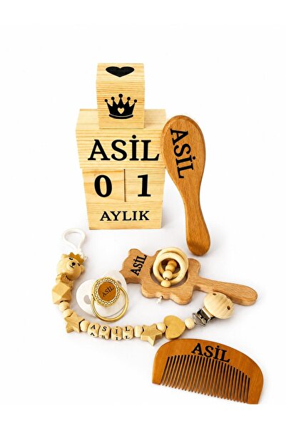 Shopfocus KİŞİYE ÖZEL İSİMLİ-EMZİK-EMZİK ASKISI EMZİK ZİNCİRİ-BEBEK ÇINGIRAK-...
