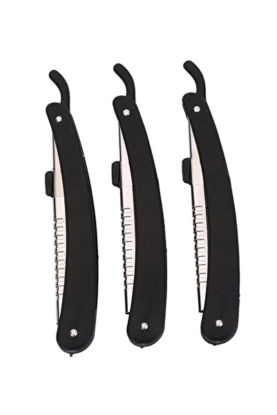 Lawazim 3PCS Straight Razor Set for Hair Thinning, Texturizing & Precision Cu...