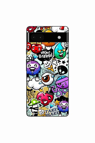 OEM Husa compatibila cu Google Pixel 6A Silicon Gel Tpu Model Pop Art Graffiti