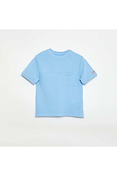 KIABI Pique cotton short-sleeved T-shirt WHITE