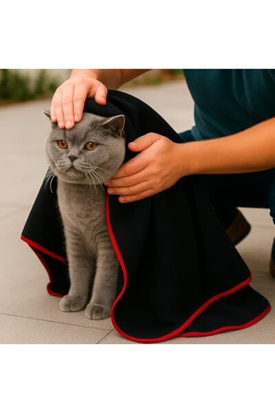 Yıldızan Nzr Beautestore - Microfiber Dog Drying Towel 60X90 Cm, Cat - Dog Pe...