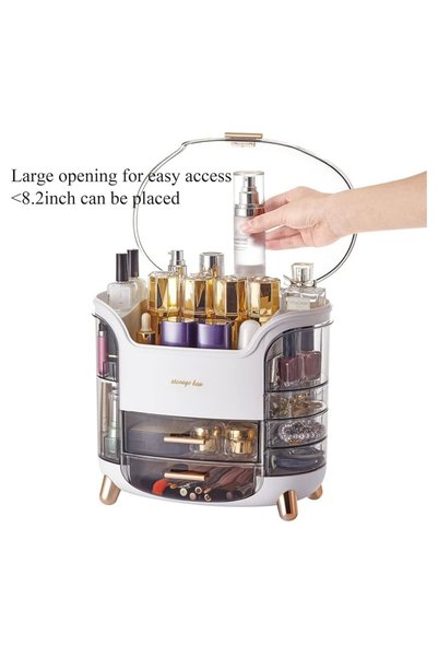 zorlo online store Cosmetic Display Cases, Large Capacity Makeup Organizer, Dustproof Waterproof Storage Box with Transparent Cover, Multifunctional SkinCare Organizers for Bathroom Countertop,Bedroom Vanity Desk