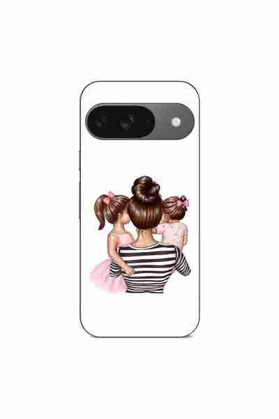 OEM Husa compatibila cu Google Pixel 9 Pro Silicon Gel Tpu Model Mom and Girls