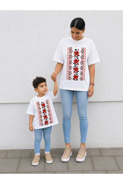 VODEXA Tricou supradimensionat pentru mamă și copil, combinație de tricouri, ...