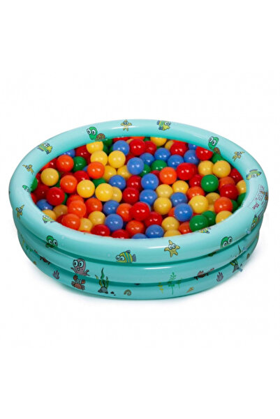 Toyska Piscină gonflabilă cu podea moale pentru copii, cu 50 de mingi colorat...