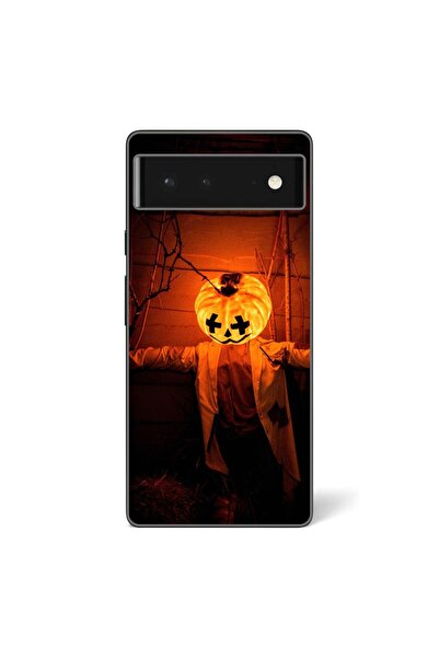 OEM Калъф, съвместим с Google Pixel 6, силиконов гел TPU, с десен Хелоуин пла...