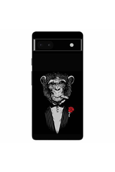 OEM Husa compatibila cu Google Pixel 6A Silicon Gel Tpu Model Cigar Monkey