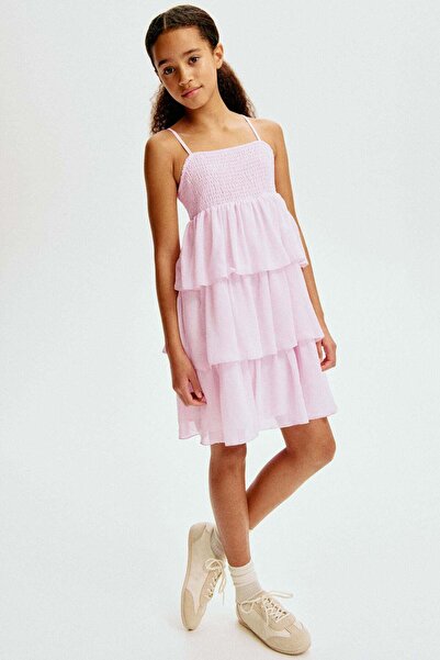 H&M Tiered chiffon dress