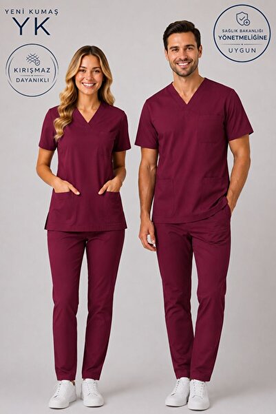 Simirna Üniforma Costum de scrub premium din Lycra, fără logo, uniformă pentr...