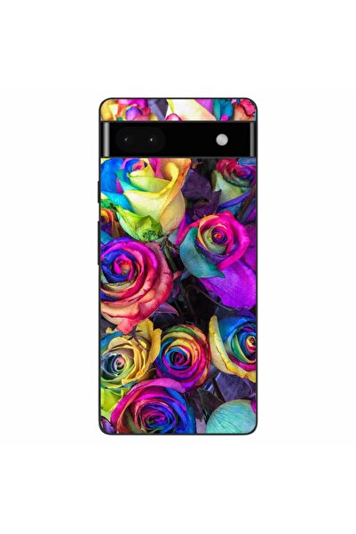 OEM Husa compatibila cu Google Pixel 6A Silicon Gel Tpu Model Trandafiri Colo...