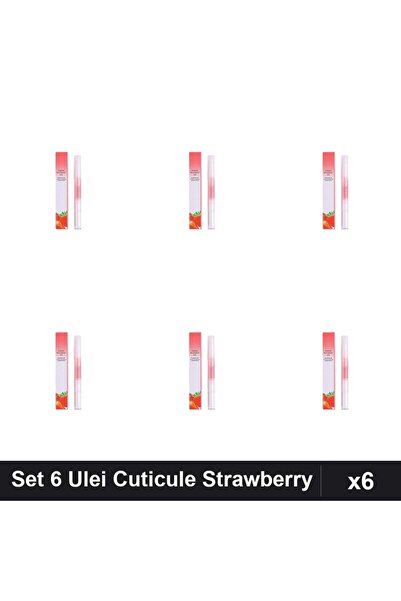NAİLS Set 6 Uleiuri Cuticule Tip Stilou Strawberry, Manichiură Profesională