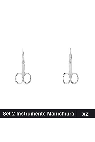 Makeup Set 2 Instrumente Manichiură, Unghieră Clește Roșu și Foarfecă Cuticul...