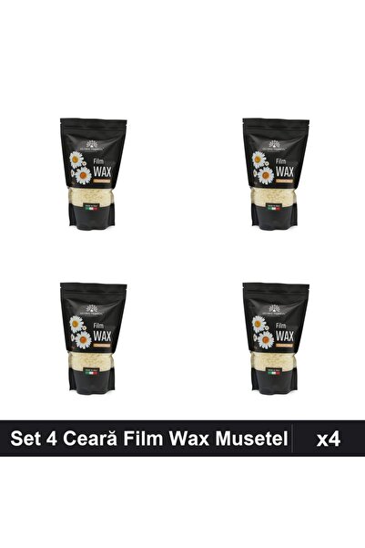 global fashion Set 4 Ceară Epilare Film Wax 450g Musetel, Epilat Eficient Păr