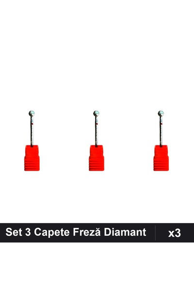 NAİLS Set 3 Capete Freză Diamant Unghii, Manichiură Profesională, Polisare Și...