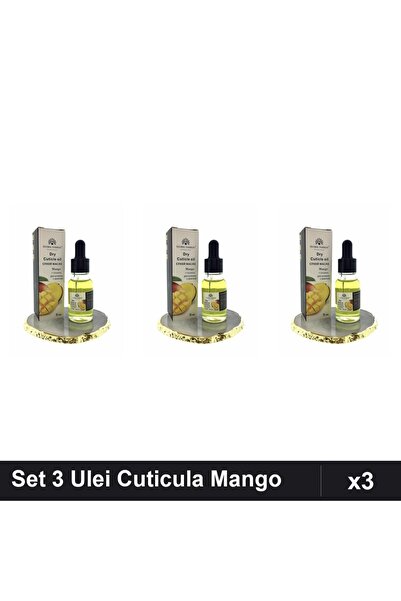 global fashion Set 3 Uleiuri Cuticula cu Pipeta, Aroma Mango 15ml, Ingrijire ...