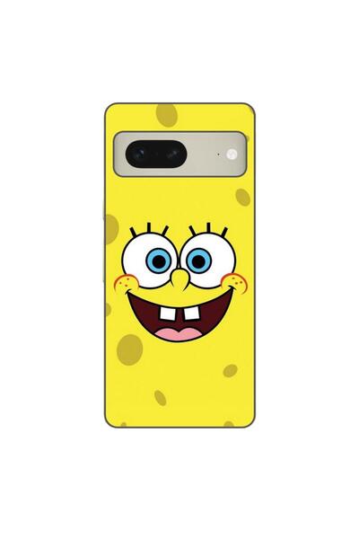 OEM Husa compatibila cu Google Pixel 7 Silicon Gel Tpu Model Spongebob Happy