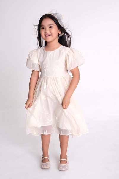 Sweet Luna Girl's back lace detailed bandana dress