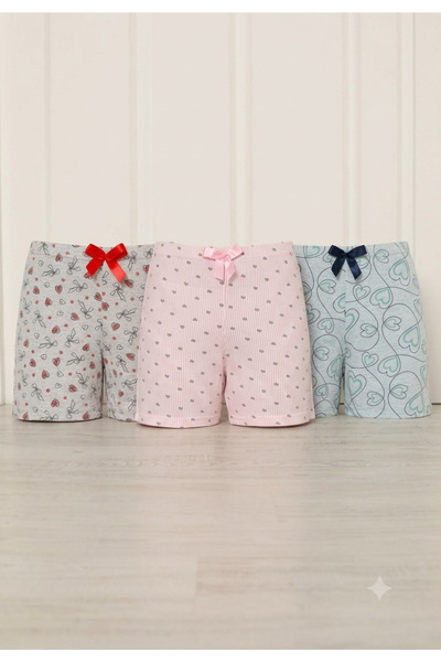 Serena Pantalon pijama scurți 3/set -multicolor