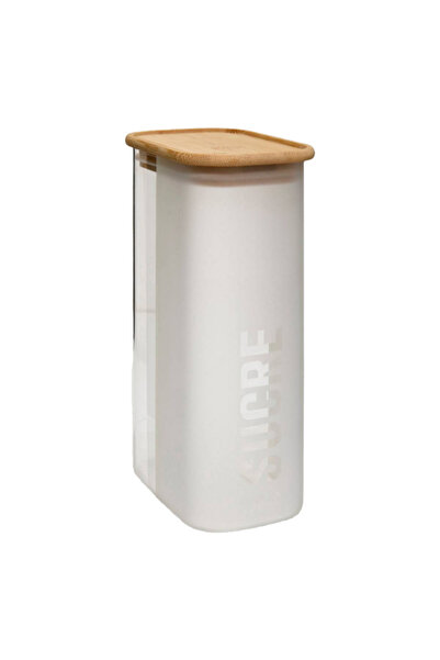 Five Simply Smart Glass Sugar Storage Container with Bamboo Lid 1.6 Liter
