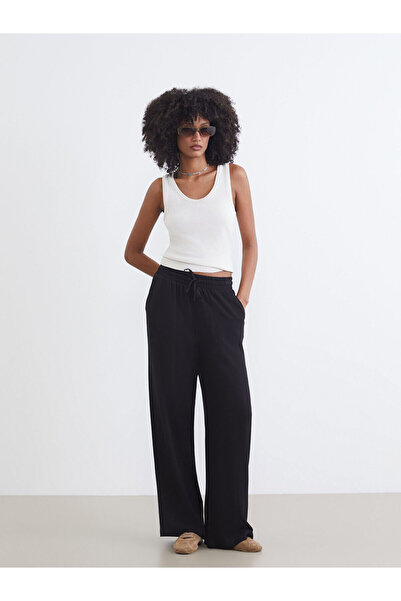 LC Waikiki Nevavm Women's Wide Leg Pants with Elastic Waist and Difference in...