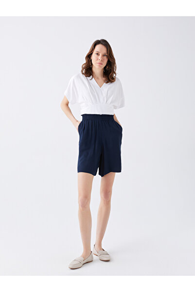 LC Waikiki Nevavm Comfortable Fit Women's Shorts with Elastic Waist