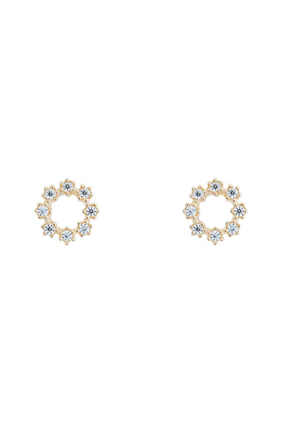 Lisa&Co. Cercei Argint Flower Crown Argint placat cu rodiu / Alb / Zircon