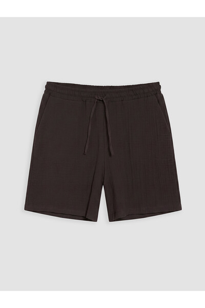 LC Waikiki NEVAVM شورت نسائي من الموسلين بخصر مطاطي