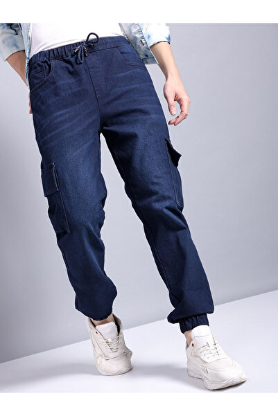 The Indian Garage Co By Styli Men Baggy Fit Cuffed Cargo Jeans