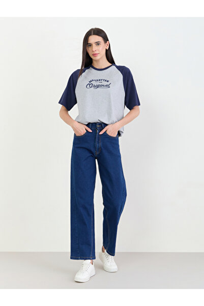 Styli Mid Rise Enzyme Washed Barrel Fit Jeans