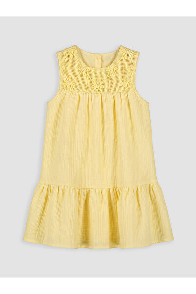 LC Waikiki Nevavm Lace Detailed Ruffle Girl's Dress