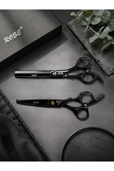 Rose Siyah 6 inç berber makası seti 6 inç 15,24 cm