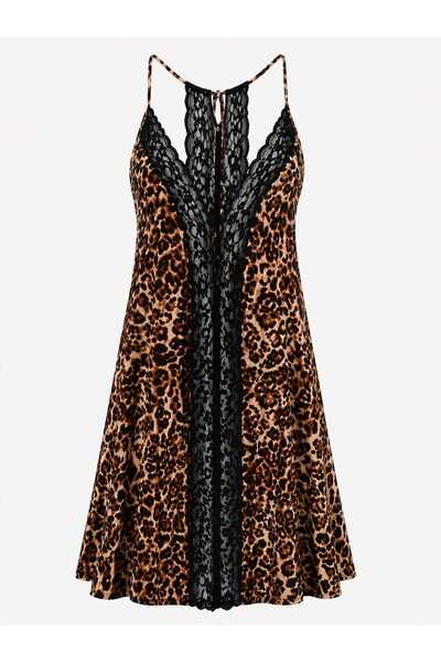 GOB Büyük Beden Gob Signature Wild Leo Women's Plus Size Lace Detailed Woven ...