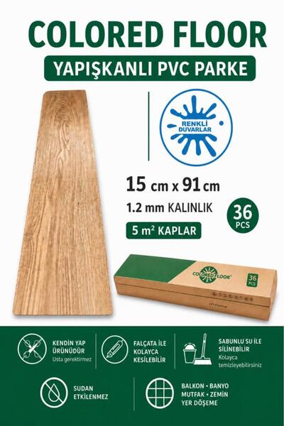Renkli Duvarlar 5 Metrekare Natural Kendinden Yapışkanlı Suya Neme Dayanıklı ...