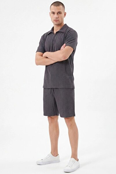 EXSPORT Set de pantaloni scurți de vară pentru bărbați Troy Polo cu guler pol...