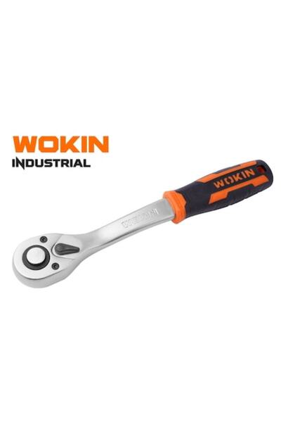 Wokin Cheie cu clichet industrială 1/2” Cr-Mo, 72 de dinți, mâner ergonomic d...