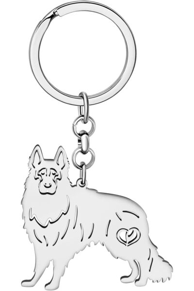 Other BAMAY Stainless Steel Dog Breed Keychain Australian German Shepherd Bor...