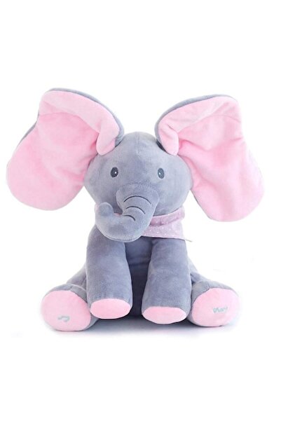OEM Elephant Cici Cucu Bau, Interactive Toy, Talks and Sings, Pink/Grey (Zven...