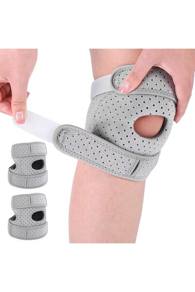 Other 2-piece Patella Bandage Set, Knee Brace with Adjustable Velcro, Breatha...