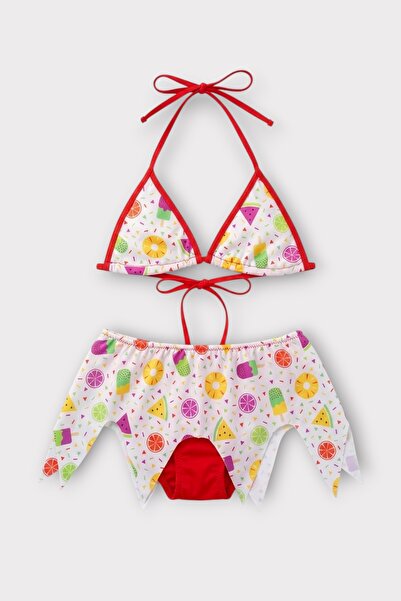 Nilmay mayo Set bikini cu ciucuri pentru fete