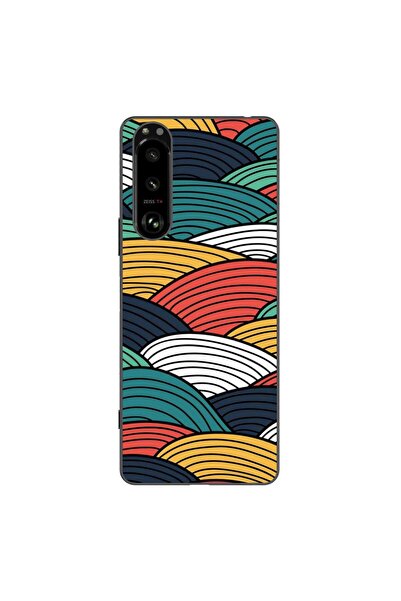 OEM Husa compatibila cu Sony Xperia 5 III Silicon Gel Tpu Model Abstract Stri...