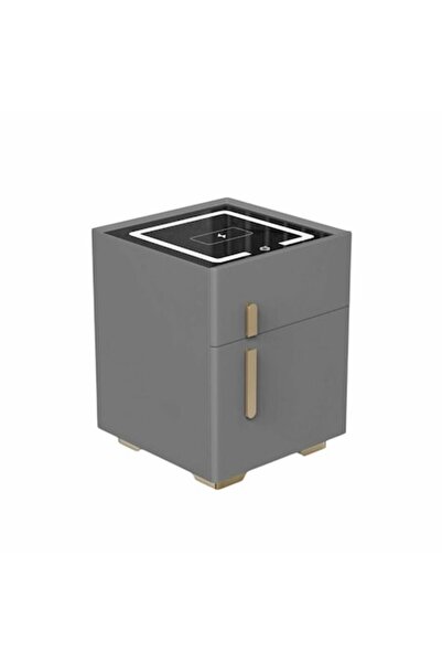 OEM Multifunctional smart bedside table, 3 drawers, touch LEDs, 3 types of co...