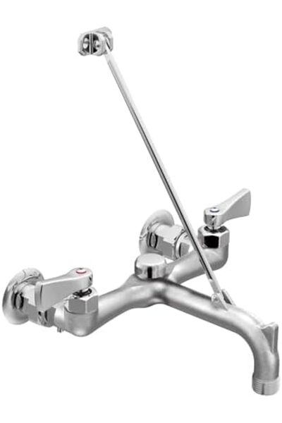 Yıldızan Tamgün 8230 Commercial M-Dura Two-Handle Service Sink Faucet with Va...