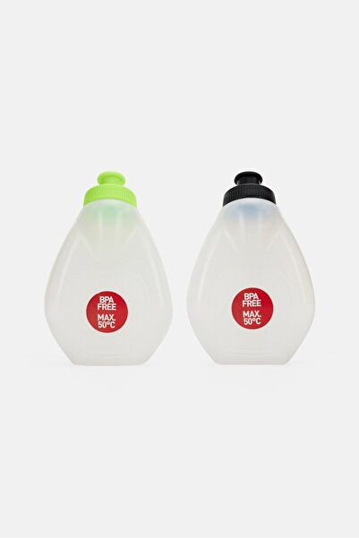 Puma 2,Packs Running Water Bottles 225 ml, Green and Black