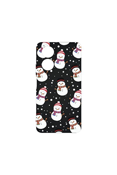 bestcase Премиум калъф от течен силикон, съвместим с OPPO A58 4G, Снежен чове...