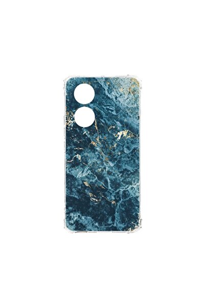 bestcase Husa Anti Shock 1.5MM, compatibilă cu OPPO A38, Model Marmură - Verd...