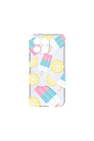 bestcase Прозрачен силиконов калъф, съвместим с Honor X8 5G, Цвят  "Сладолед ...